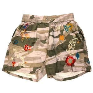 Johnny Was Los Angeles Shorts Camo Embroidered S